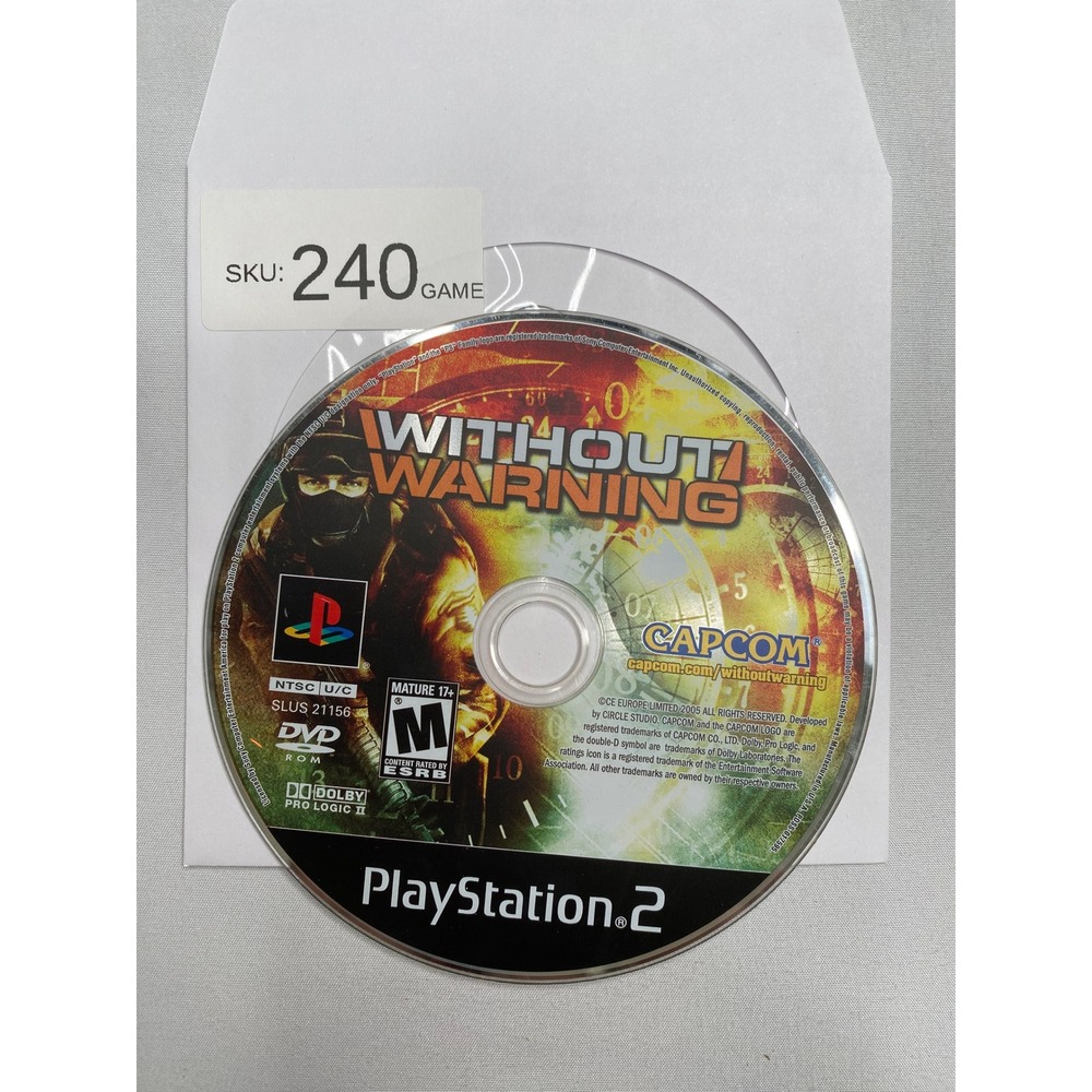 Without Warning Capcom Sony PlayStation 2